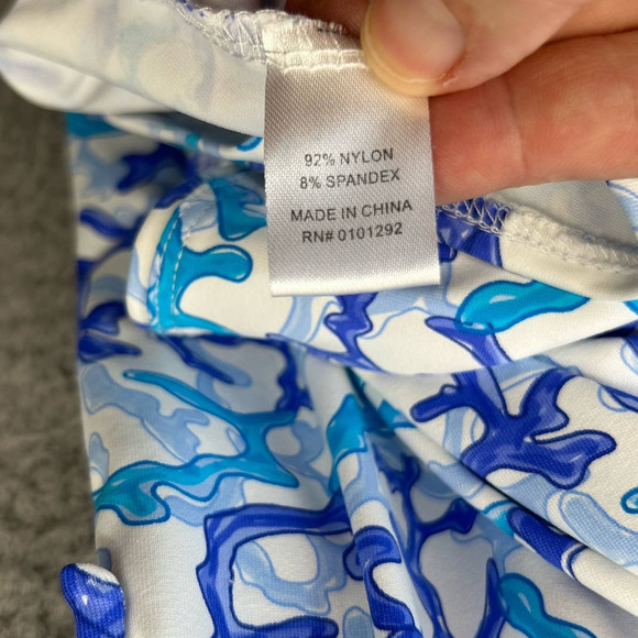 Blue and White Sleeveless Dress - Picture 8 of 12